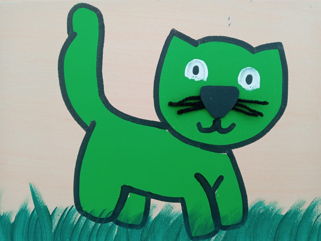 Gustavo Mesquita Noronha - Era uma vez um gato verde. Ficou curioso com as sombras na parede. 